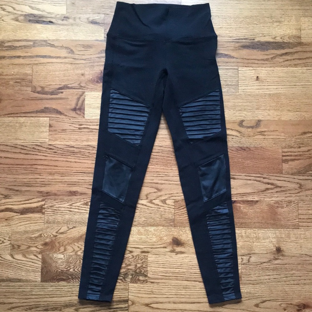 ALO black Moto High Waist leggings - Sz. Small